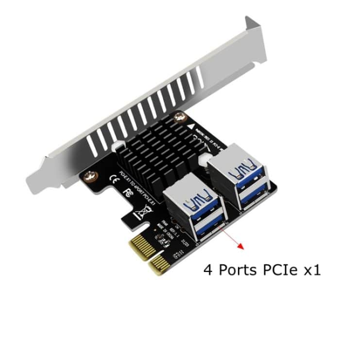 PCIE-zu-PCI-E4-Port USB3.0-Erweiterungskarte Grafikkartenerweiterung – Bild 4