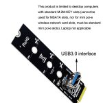 5 Stück NGFF M.2 Rotor PCI-E Kanal USB3.0 Transferkarte Grafikverlängerungsübertragung, NGFF M.2 to PCI-E Channel – Bild 2