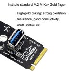 5 Stück NGFF M.2 Rotor PCI-E Kanal USB3.0 Transferkarte Grafikverlängerungsübertragung, NGFF M.2 to PCI-E Channel – Bild 3
