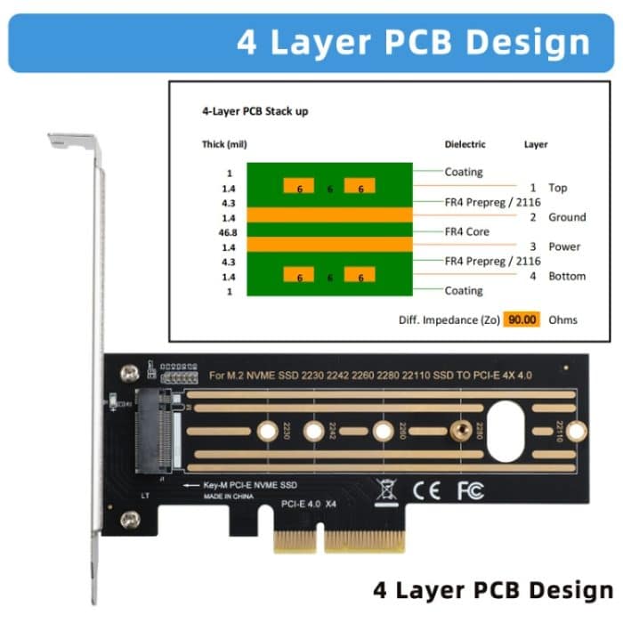 2 Stück M.2 Riser-Karte NVMe SSD zu PCI-E X4 4.0 GEN4 – Bild 7