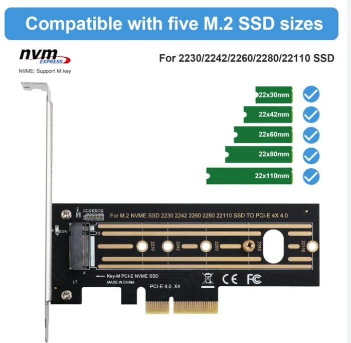 2 Stück M.2 Riser-Karte NVMe SSD zu PCI-E X4 4.0 GEN4 – Bild 8