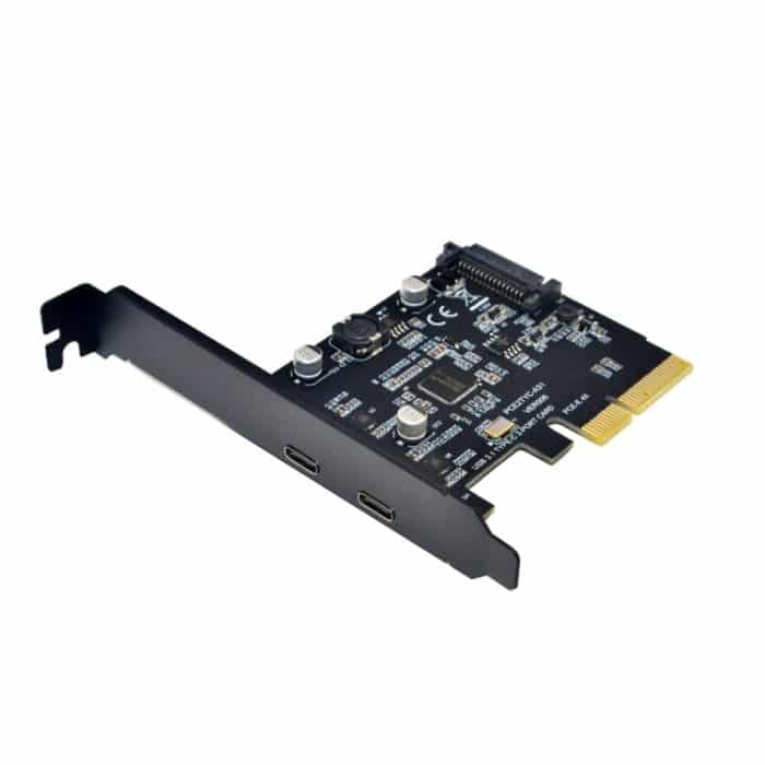 PCI-E 4X zu USB3.1 Dual USB-C/Typ-C Port 10 Gbit/s Erweiterungskarte mit ASMedia ASM3142 Chip – Bild 4