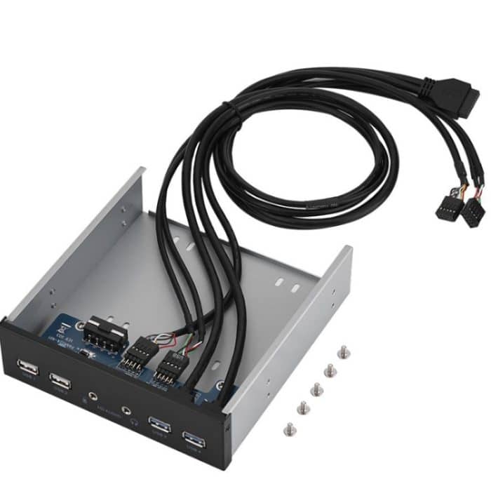 Interne Frontplatte des Desktop-PC-Gehäuses, 2 x USB 3.0+2 x USB2.0+ HD-AUDIO, 4 x USB 2.0+HD-AUDIO – Bild 5