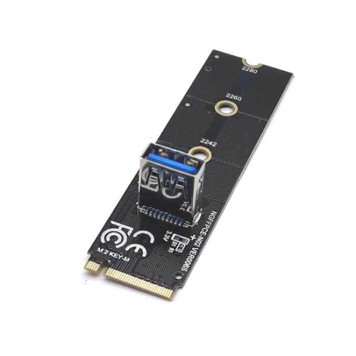 M.2 NVME zu USB 3.0 PCI-E Erweiterungskartenadapter für Grafikkarte, VER006S Blackboard, VER006S Whiteboard – Bild 3