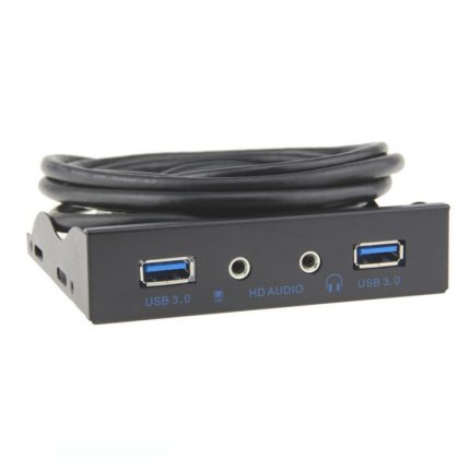 3,5-Zoll-Diskettenlaufwerk mit 2 USB 3.0- und HD-Audioanschlüssen an der Vorderseite des Desktop-PCs, 2 USB 3.0+HD AUDIO Silver White, 2 USB 3.0+HD AUDIO Black