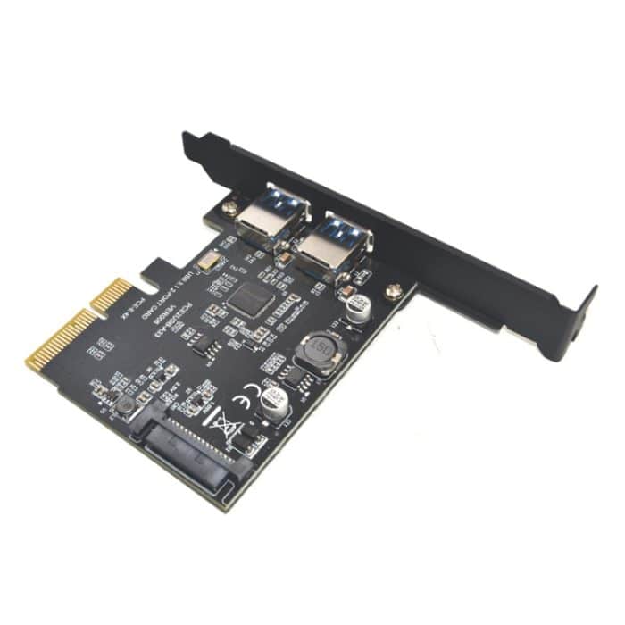 USB3.2-Erweiterungskarte GEN2 Typ-A-Port ASMedia ASM3142 Übertragung 10 Gbit/s, PCE2USB-A32 – Bild 4