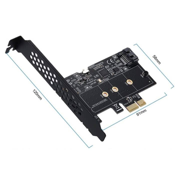 PCI-E zu SATA3.0+M2 NGFF Erweiterungskarte 6G Festplattenübertragungskarte, PCEM2ST-A01 – Bild 2