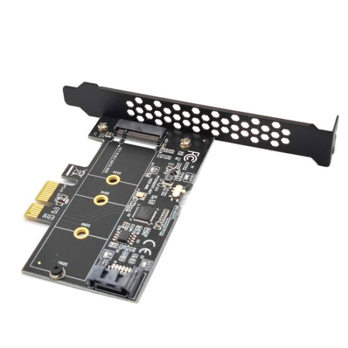 PCI-E zu SATA3.0+M2 NGFF Erweiterungskarte 6G Festplattenübertragungskarte, PCEM2ST-A01 – Bild 3