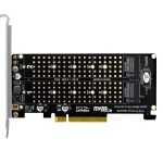 PCI-E X8 Double Disk Transfer Card NVME M.2 MKEY SSD RAID Array Erweiterungsadapter, PH45