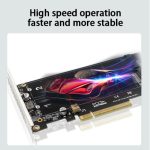 PCI-E X8 Double Disk Transfer Card NVME M.2 MKEY SSD RAID Array Erweiterungsadapter, PH45 – Bild 4