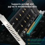 PCI-E X8 Double Disk Transfer Card NVME M.2 MKEY SSD RAID Array Erweiterungsadapter, PH45 – Bild 6