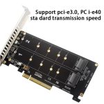 PCI-E X8 Double Disk Transfer Card NVME M.2 MKEY SSD RAID Array Erweiterungsadapter, PH45 – Bild 7