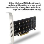 PCI-E X8 Double Disk Transfer Card NVME M.2 MKEY SSD RAID Array Erweiterungsadapter, PH45 – Bild 9