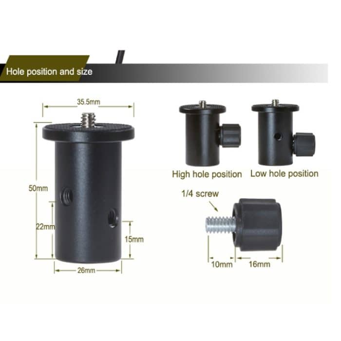 BEXIN LSC05 Kamera-Lichtstativ-Konvertierungskopf 1/4-Zoll-Halterung für Schirmhalter – Bild 6