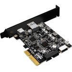 PCIE 3.0 auf USB 3.2 Erweiterungskarte Typ-C-Port vorne Typ-E Erweiterungs-Riser-Karte, PH68