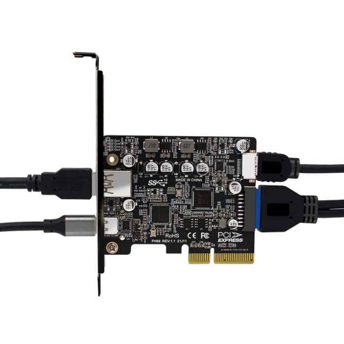 PCIE 3.0 auf USB 3.2 Erweiterungskarte Typ-C-Port vorne Typ-E Erweiterungs-Riser-Karte, PH68 – Bild 4