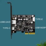 PCIE 3.0 auf USB 3.2 Erweiterungskarte Typ-C-Port vorne Typ-E Erweiterungs-Riser-Karte, PH68 – Bild 5