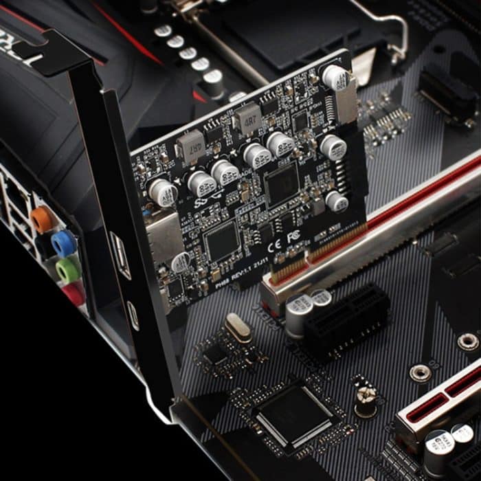PCIE 3.0 auf USB 3.2 Erweiterungskarte Typ-C-Port vorne Typ-E Erweiterungs-Riser-Karte, PH68 – Bild 8