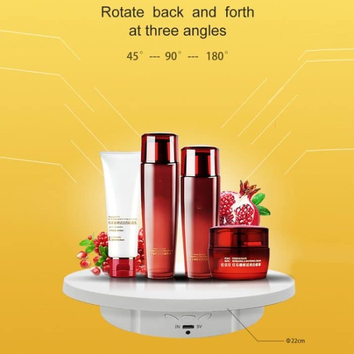 2-in-1-Lade-Plattenspieler-Drehschmuck-Live-Shooting-Ausstellungsständer, Charging Black Button, Charging White Button, Charging Black Remote Control, Charging White Remote Control – Bild 9