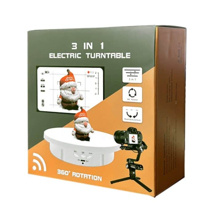 2-in-1-Lade-Plattenspieler-Drehschmuck-Live-Shooting-Ausstellungsständer, Charging Black Button, Charging White Button, Charging Black Remote Control, Charging White Remote Control – Bild 10