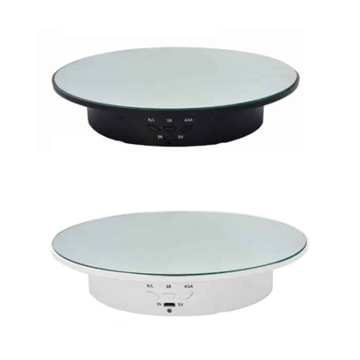 20 cm ferngesteuerter elektrischer Drehteller für Live-Aufnahmen, drehbarer Präsentationsständer – Bild 2