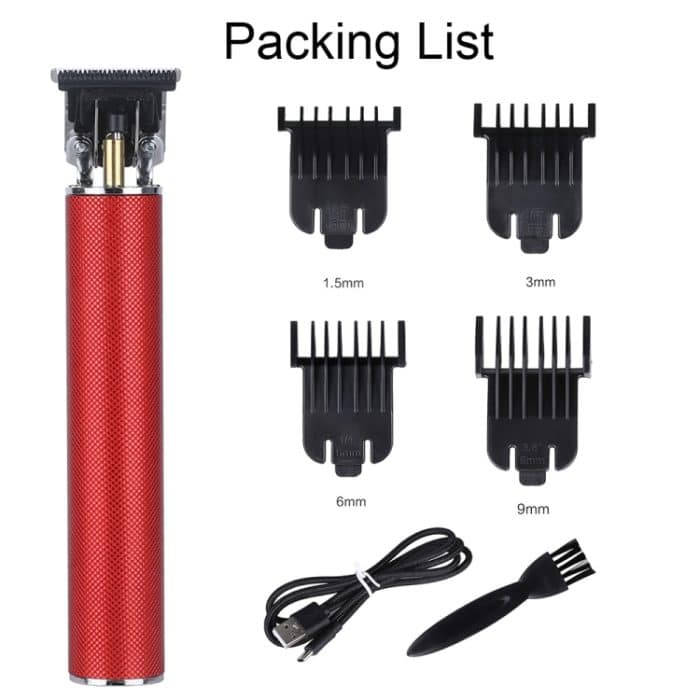 Hohler T-förmiger Keramik-Schneidkopf, USB-Ladegravur, elektrischer Haarschneider, Ceramic Cutter (Black), Ceramic Cutter (Gold), Ceramic Cutter (Silver), Ceramic Cutter (Yellow Green), Ceramic Cutter (Red) – Bild 8