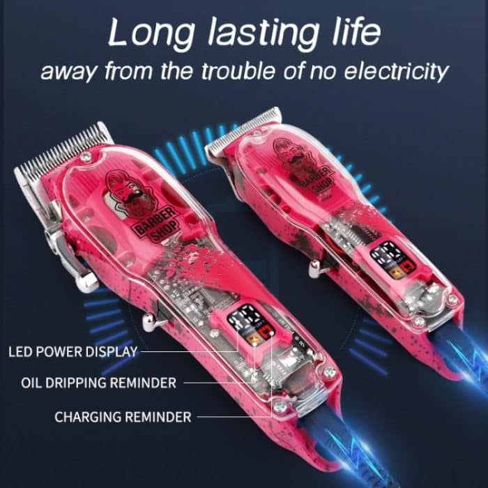 Haarschneider-Set, transparenter Körperölkopf, elektrischer Haarschneider für Männer, elektrischer Drücker für Zuhause, LM-2032 (Earl Green), LM-2032 (Earl Red), LM-2032 (Earl Yellow), LM-2032 (Scissors Green), LM-2032 (Scissors Red)... – Bild 4