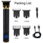 USB wiederaufladbare digitale Anzeige, Gravur, Keramikmesser, elektrischer Haarschneider, Digital Display (Black), Digital Display (Gold), (Digital Display Black), (Digital Display Gold) – Bild 8