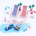 Mini Strand Set Miniatur Modell Ornament Sommer Ozean Simulation Szene Foto Dekoration Requisiten, A Style, B Style – Bild 2