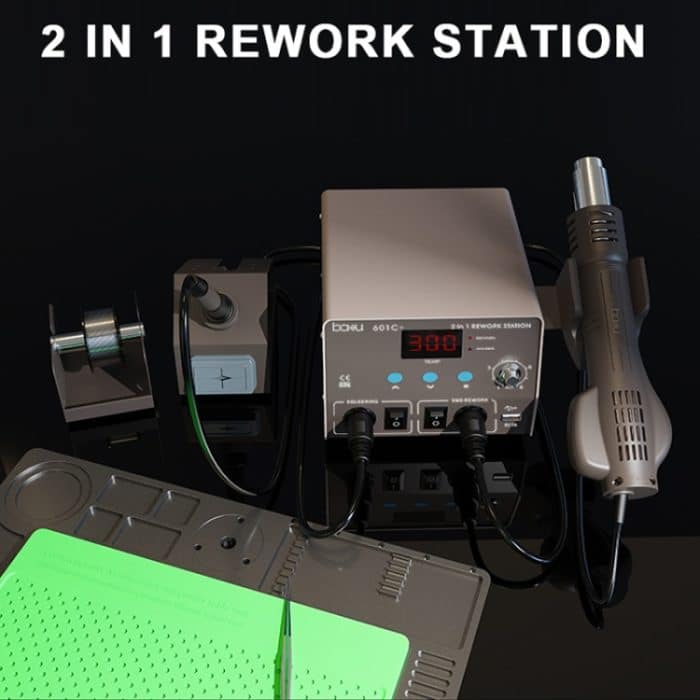 BAKU BA-601C+ Digitalanzeige 2-in-1 elektrischer Lötkolben Wärmetauscher Handywartung Entlöten, EU Plug 220V, US Plug 110V – Bild 10