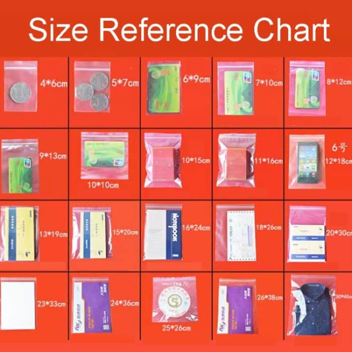 200 Stück perforierte Druckverschlussbeutel, verdickte transparente Verpackungsbeutel, versiegelte Kunststoffbeutel, 8 x 18cm 12 Silk  Lower Hole, 8 x 18cm 12 Silk No Hole, 8 x 18cm 10 Silk No Hole, 9 x 13cm 10 Silk Lower Hole, 9 x 13cm 10 Silk No Hole... – Bild 7