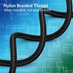 Für SteelSeries Arctis 3 5 7 Pro Nylon-Web-Game-Headset-Kabel, ZS0258 Black, ZS0258 Red – Bild 5