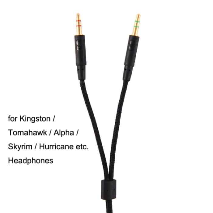 Für Kingston Skyline Alpha Cloud II 3,5 mm 2-in-1-Audiokabel, ZS0174 Black – Bild 4