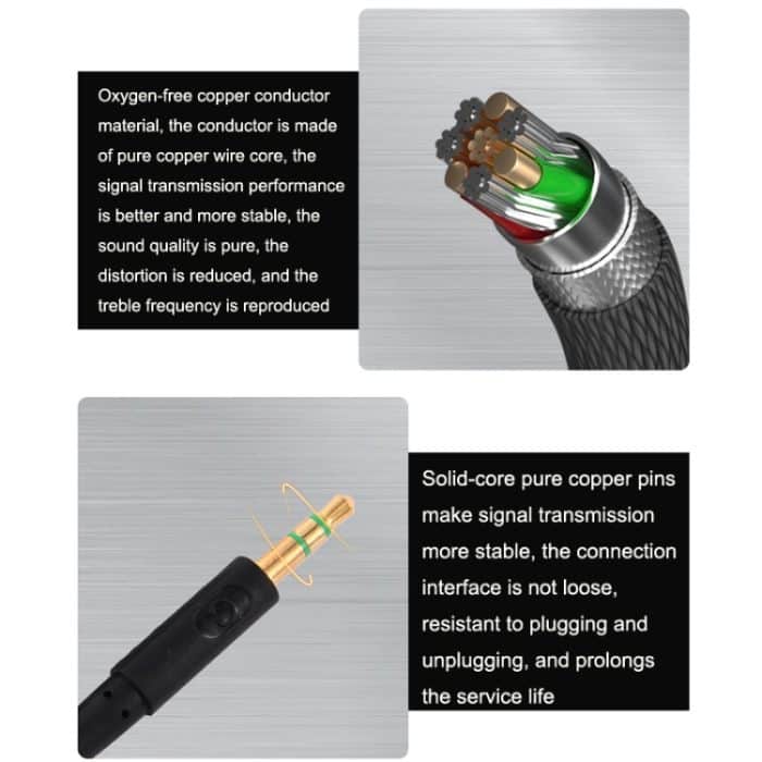 Für Kingston Skyline Alpha Cloud II 3,5 mm 2-in-1-Audiokabel, ZS0174 Black – Bild 7