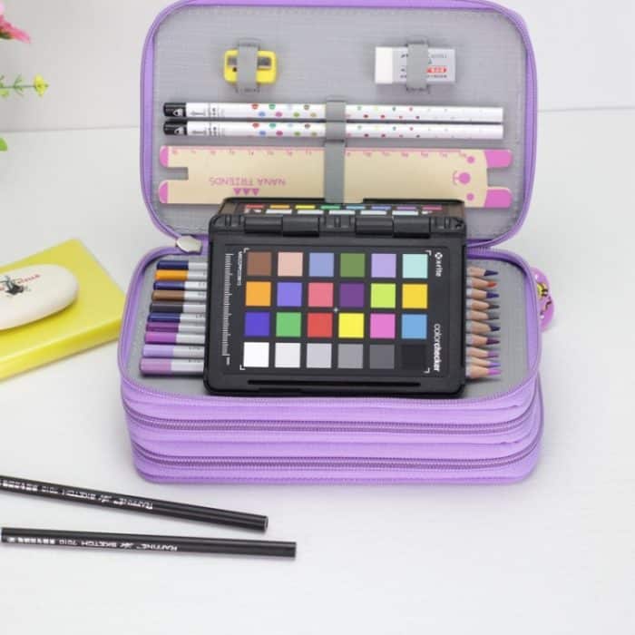 52 Löcher 3 Schichten Oxford Schule Federmäppchen Große Stifttasche Box – Bild 6