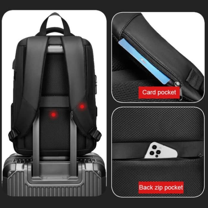 Erweiterbarer Laptop-Rucksack aus EVA-Hartschale mit USB-Anschluss, multifunktionaler Geschäftsreiserucksack – Bild 11