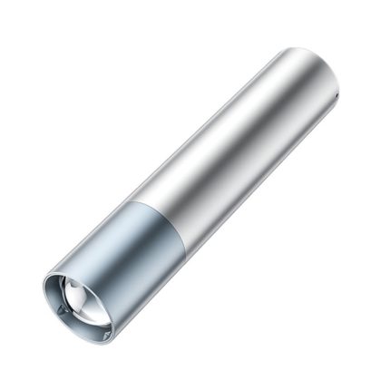 1200 mAh LED-Lithium-Batterie-Taschenlampe mit starker Beleuchtung für den Außenbereich, Fixed Focus Silver, Fixed Focus Black, Zoom Silver, Zoom Black