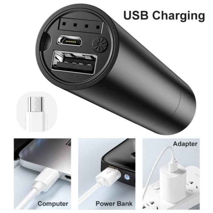 1200 mAh LED-Lithium-Batterie-Taschenlampe mit starker Beleuchtung für den Außenbereich, Fixed Focus Silver, Fixed Focus Black, Zoom Silver, Zoom Black – Bild 8