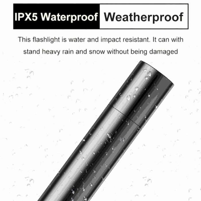 1800 mAh LED-Lithium-Batterie-Taschenlampe mit starker Beleuchtung für den Außenbereich, Fixed Focus Silver, Fixed Focus Black, Zoom Silver, Zoom Black – Bild 4