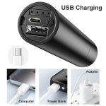 1800 mAh LED-Lithium-Batterie-Taschenlampe mit starker Beleuchtung für den Außenbereich, Fixed Focus Silver, Fixed Focus Black, Zoom Silver, Zoom Black – Bild 8