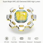 1800 mAh LED-Lithium-Batterie-Taschenlampe mit starker Beleuchtung für den Außenbereich, Fixed Focus Silver, Fixed Focus Black, Zoom Silver, Zoom Black – Bild 10