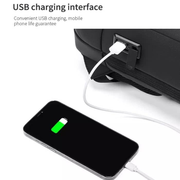 Business-Reisetasche mit großem Fassungsvermögen, multifunktionaler wasserdichter Laptop-Rucksack mit USB-Anschluss – Bild 11