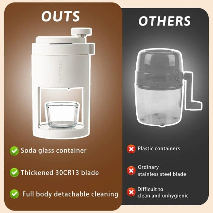 Manuelle Eismaschine, Eiszerkleinerer, Haushalts-Eisbrecher, Eismixer – Bild 8