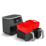 Für Ninja DZ201 Air Fryer Silikon Liner Matte wiederverwendbare Korbschale, Gray Thick Model (140g), Pink Thick Model (140g), Blue Thick Model (140g), Red Thick Model (140g), Black Thick Model (140g), Gray Thin Model (95g), Black Thin Model (95g)... – Bild 2