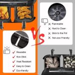 Für Ninja DZ201 Air Fryer Silikon Liner Matte wiederverwendbare Korbschale, Gray Thick Model (140g), Pink Thick Model (140g), Blue Thick Model (140g), Red Thick Model (140g), Black Thick Model (140g), Gray Thin Model (95g), Black Thin Model (95g)... – Bild 4