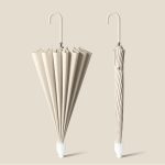 16 Bone Automatik-Regenschirm mit langem Griff, doppelter Verwendungszweck für Sunny und Rain, With Waterproof Cover Beige, With Waterproof Cover Black, With Waterproof Cover Purple, With Waterproof Cover Green, With Waterproof Cover White...