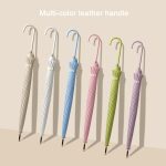 16 Bone Automatik-Regenschirm mit langem Griff, doppelter Verwendungszweck für Sunny und Rain, With Waterproof Cover Beige, With Waterproof Cover Black, With Waterproof Cover Purple, With Waterproof Cover Green, With Waterproof Cover White... – Bild 2