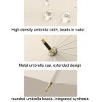 16 Bone Automatik-Regenschirm mit langem Griff, doppelter Verwendungszweck für Sunny und Rain, With Waterproof Cover Beige, With Waterproof Cover Black, With Waterproof Cover Purple, With Waterproof Cover Green, With Waterproof Cover White... – Bild 5