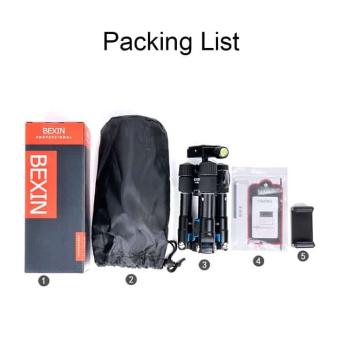 BEXIN V30 Verstellbares Desktop-Kamerastativ aus Aluminiumlegierung, tragbares Mini-Klapp-Live-Stativ – Bild 11