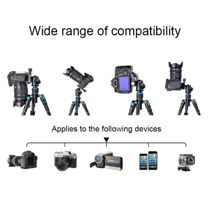 BEXIN V30 Verstellbares Desktop-Kamerastativ aus Aluminiumlegierung, tragbares Mini-Klapp-Live-Stativ – Bild 9